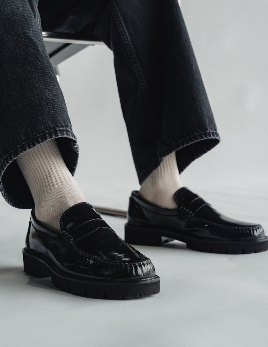 Leather Loafers Black