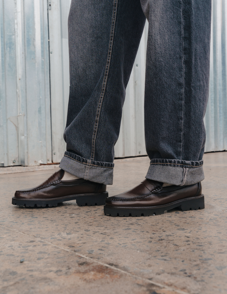 Leather Loafers Chocolate