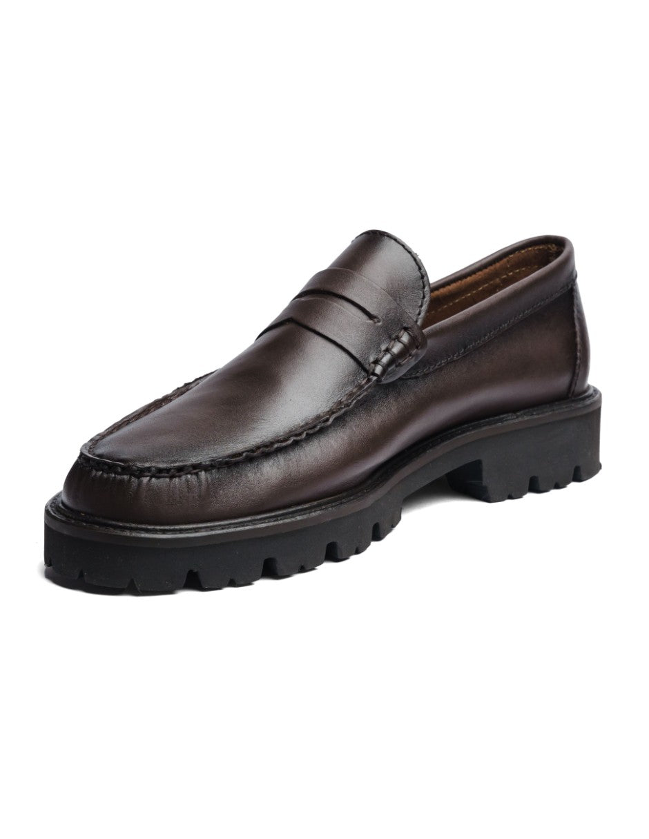 Leather Loafers Chocolate