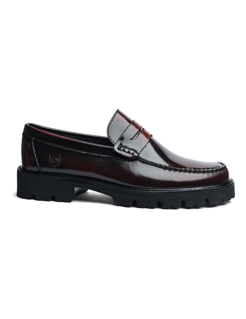 Leather Loafers Wine