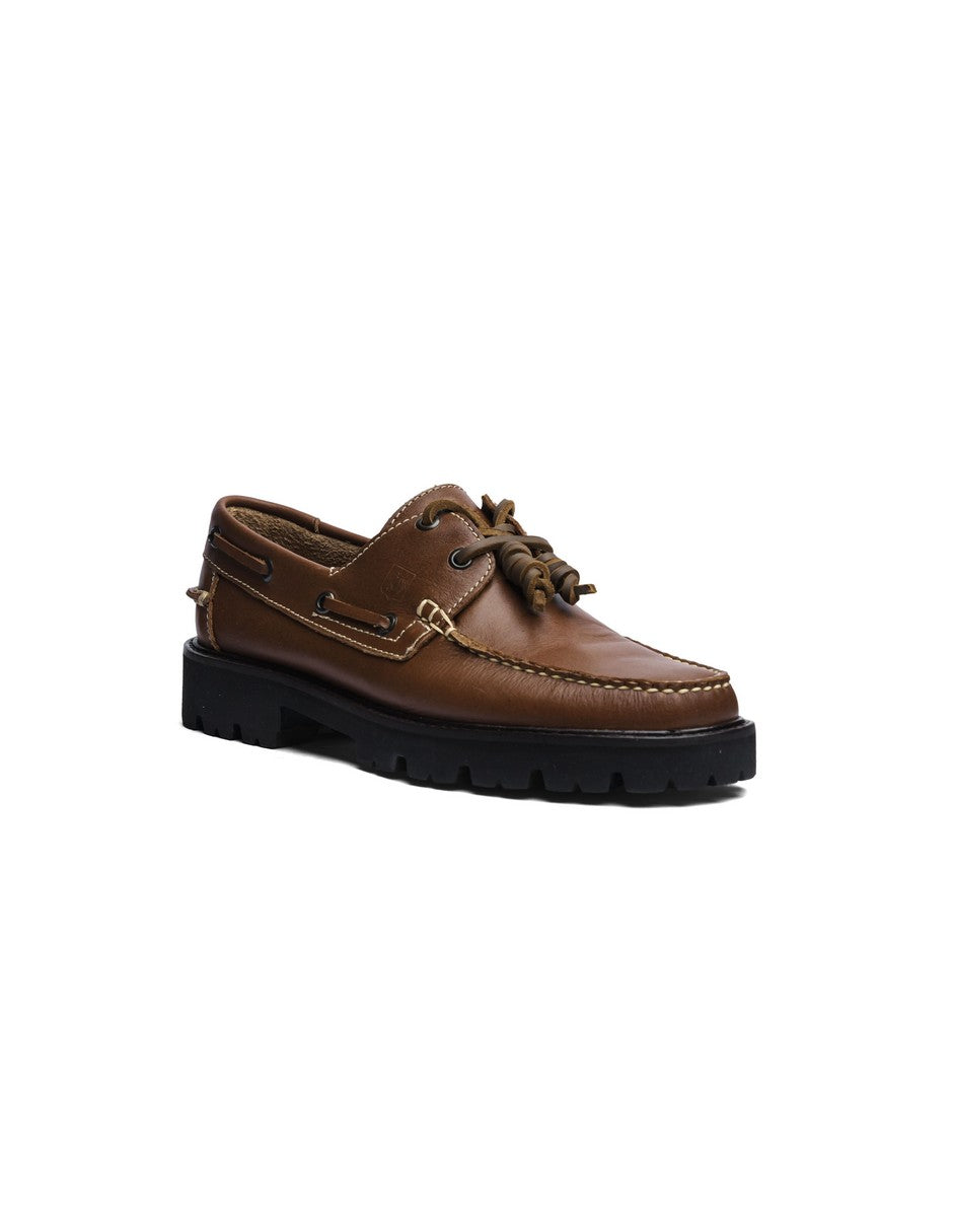 Leather Boat Shoe Camel