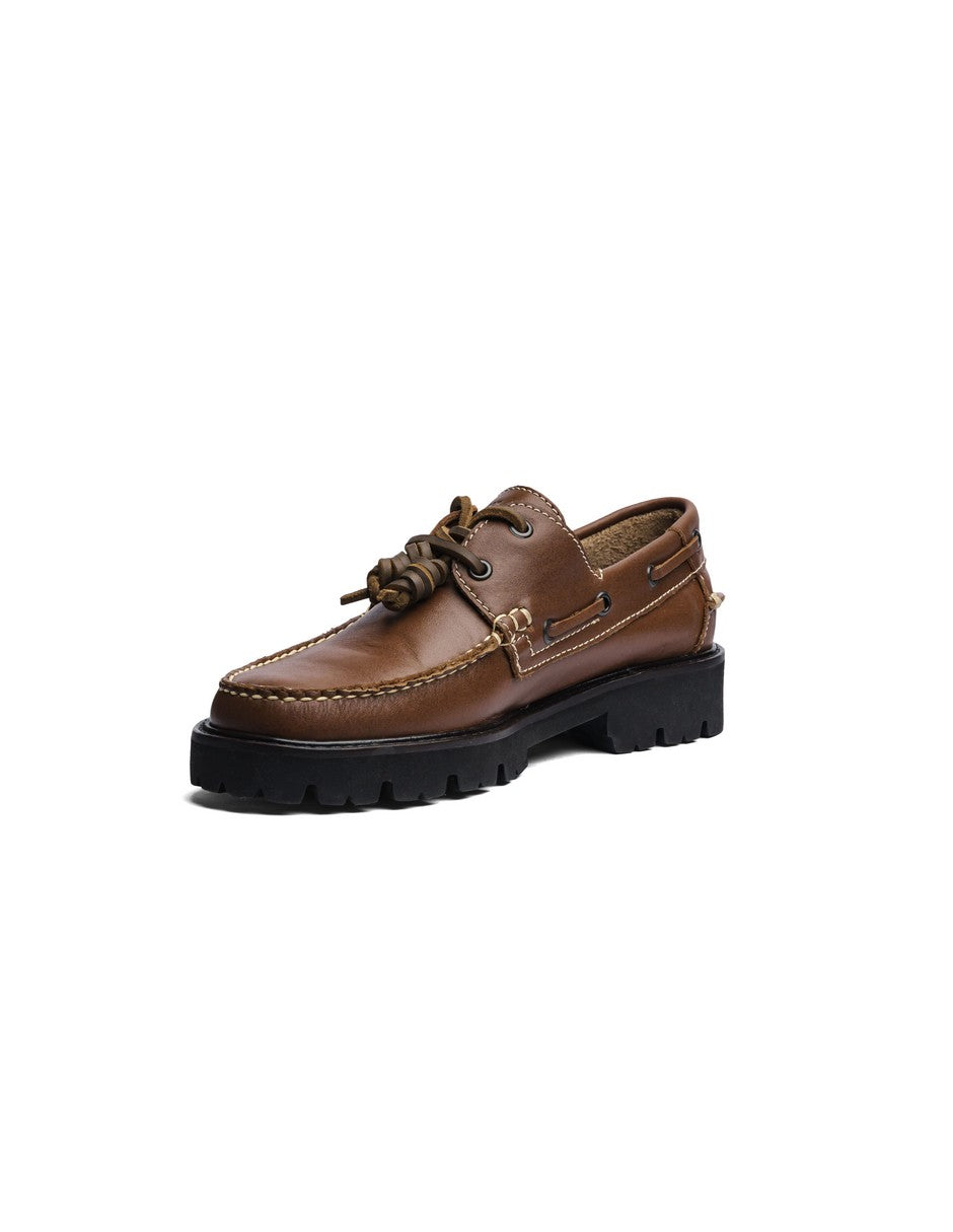 Leather Boat Shoe Camel