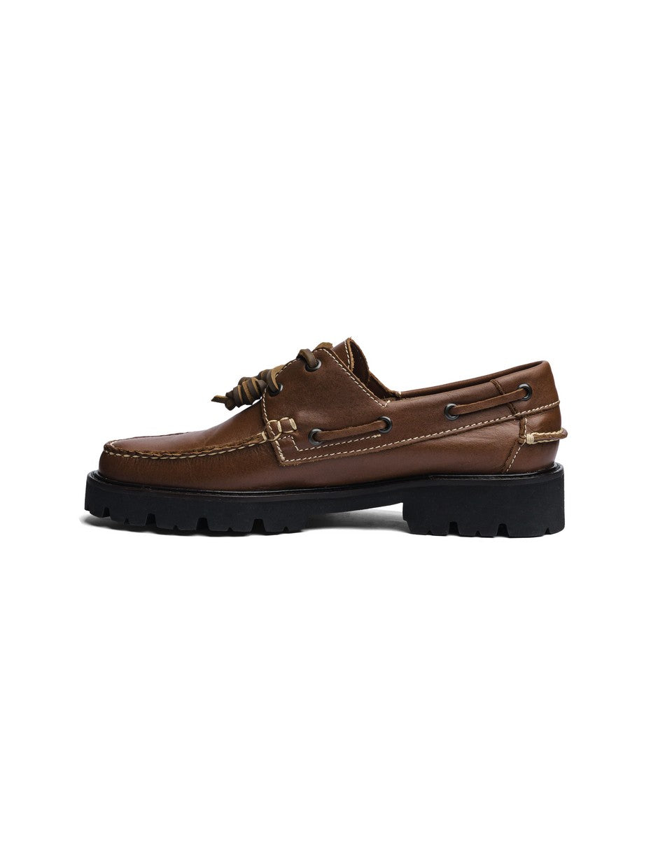 Leather Boat Shoe Camel