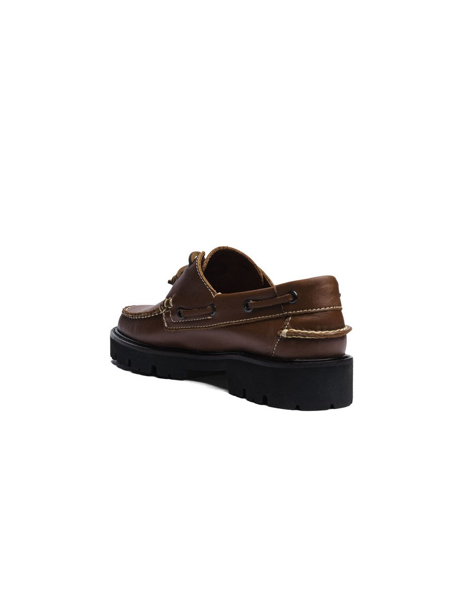 Leather Boat Shoe Camel