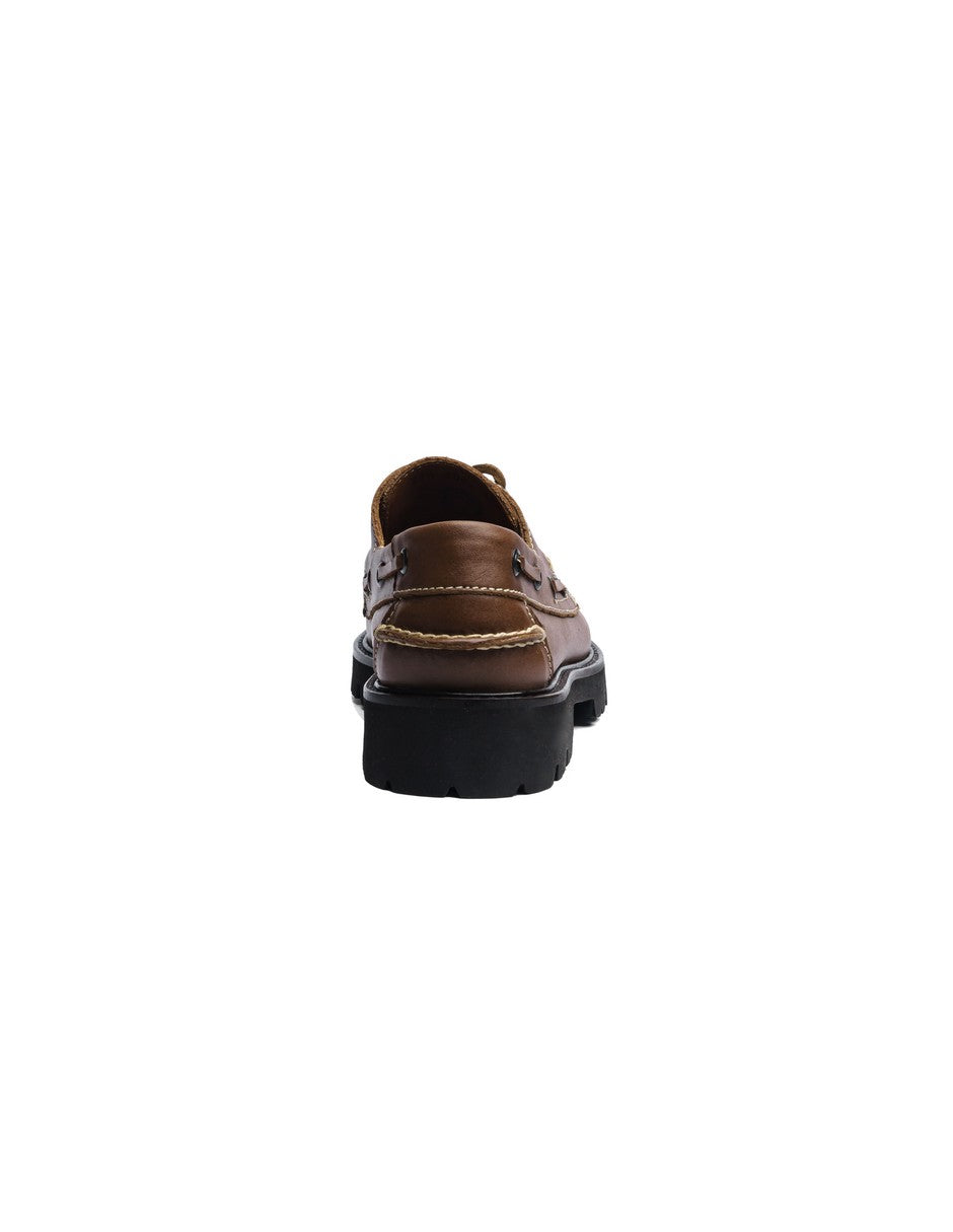 Leather Boat Shoe Camel