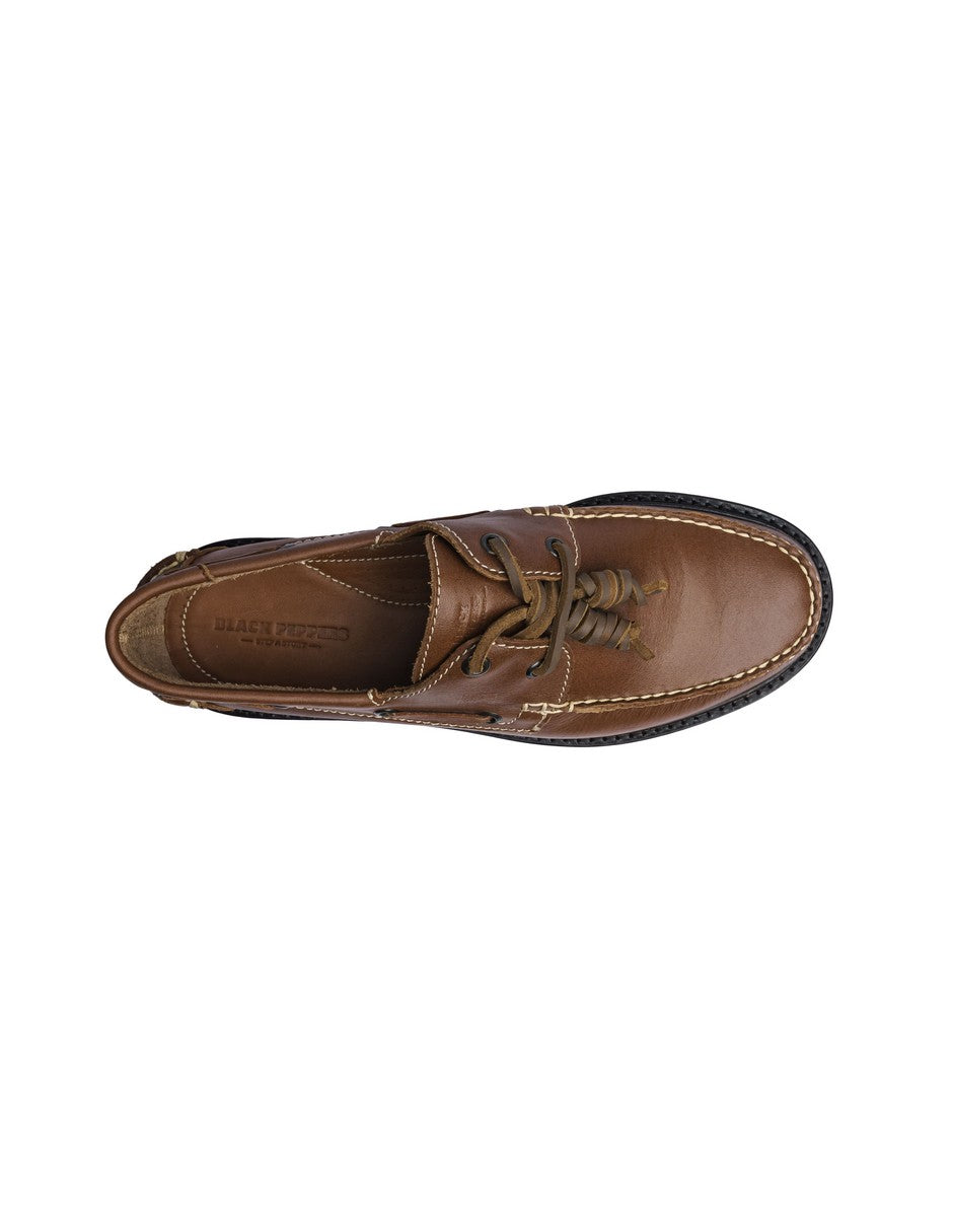 Leather Boat Shoe Camel