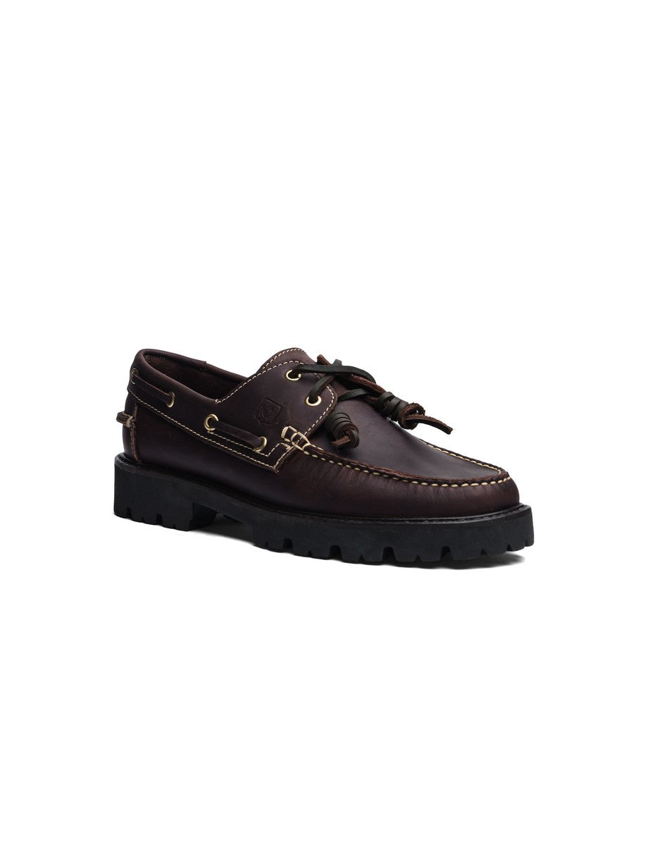 Leather Boat Shoe Wine