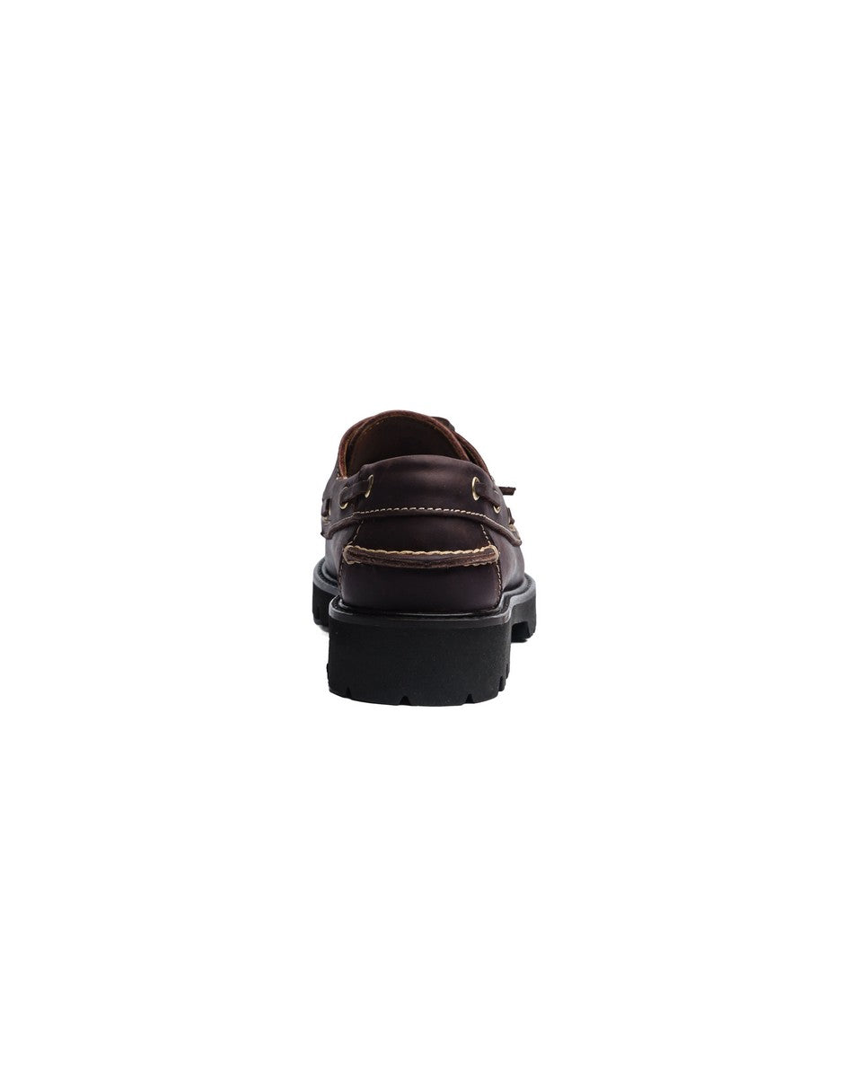 Leather Boat Shoe Wine