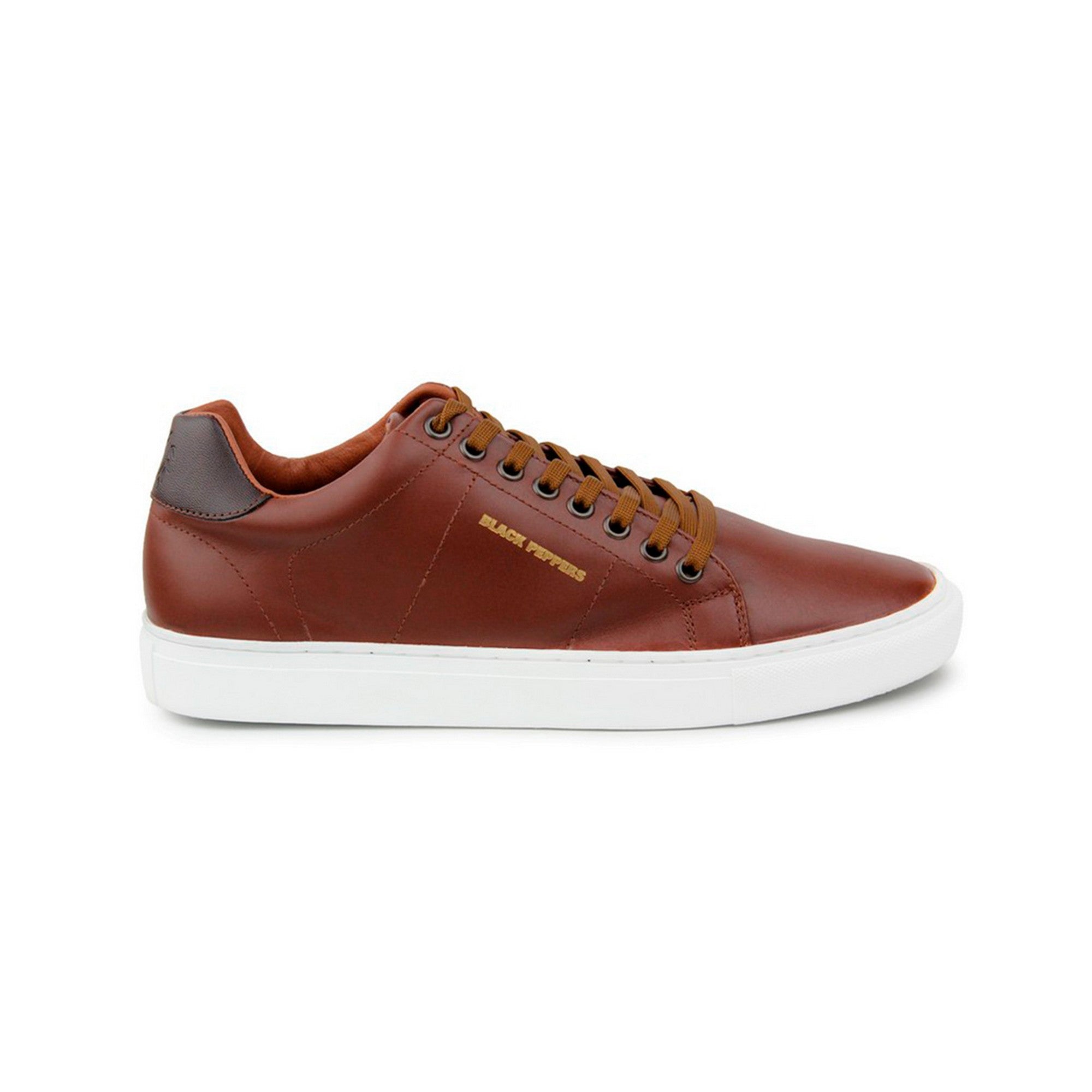 Tenis de Piel Black Peppers Lowtop Leather Sneaker CM Camel