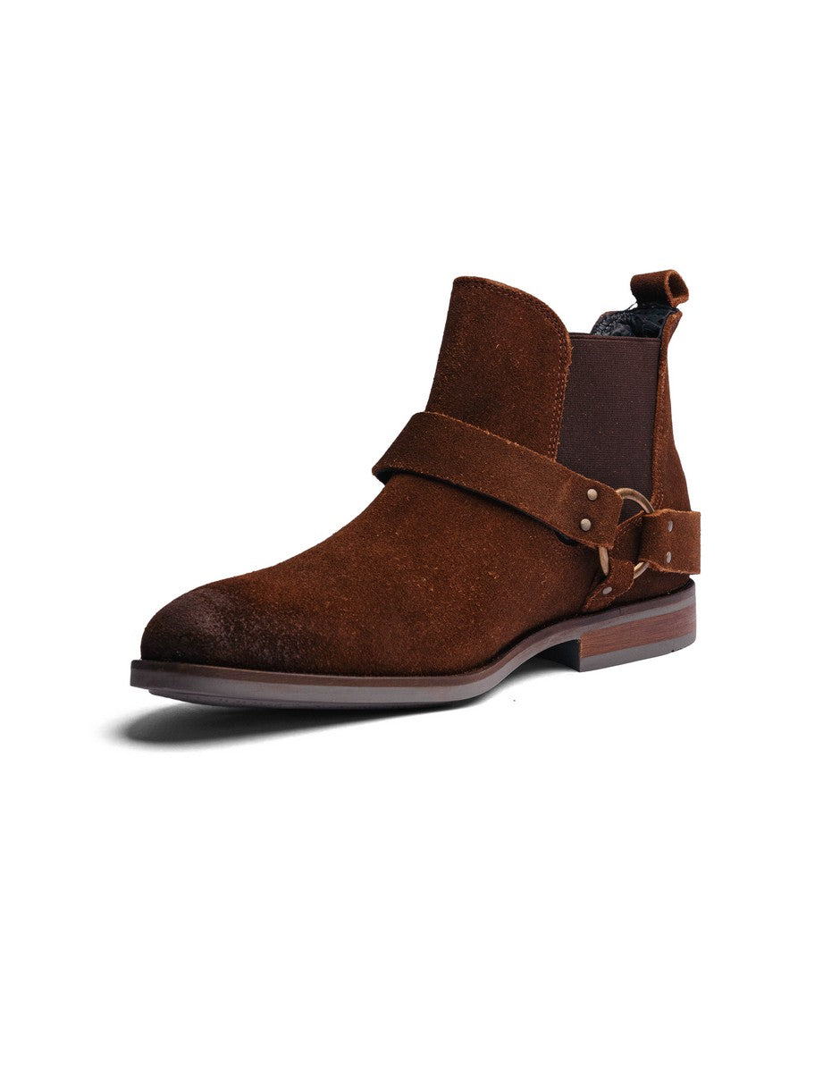 Camel Suede Leather LACE CHELSEA
