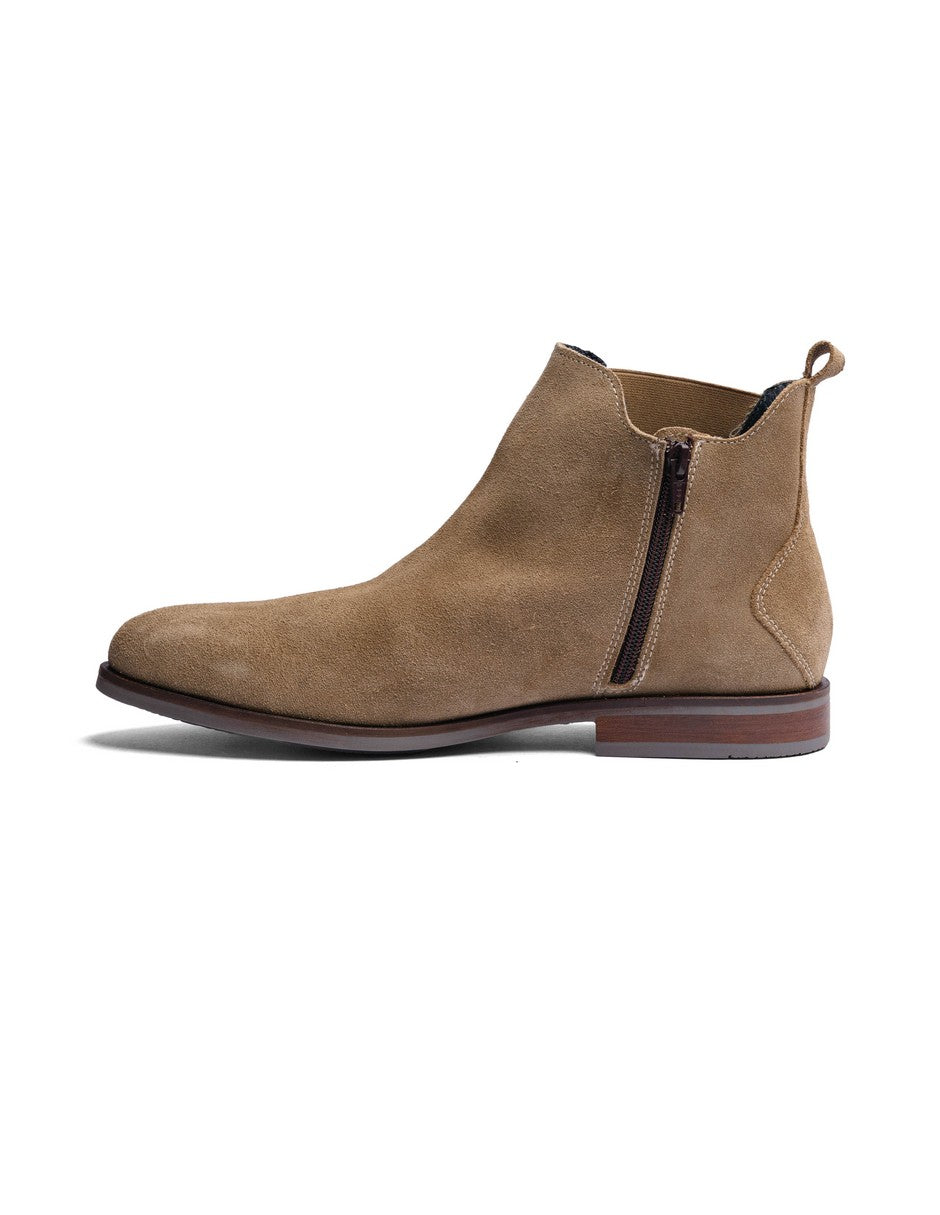 Cream Suede Leather ROCKSTAR CHELSEA