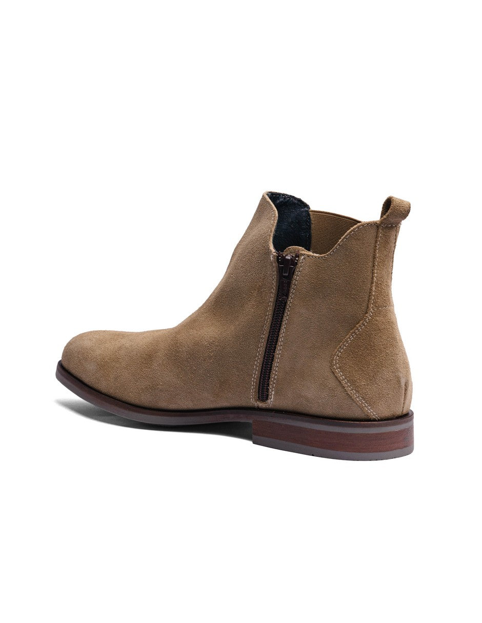 Cream Suede Leather ROCKSTAR CHELSEA