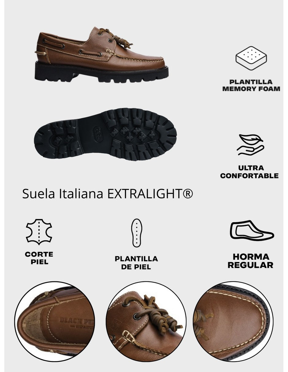 Leather Boat Shoe Camel