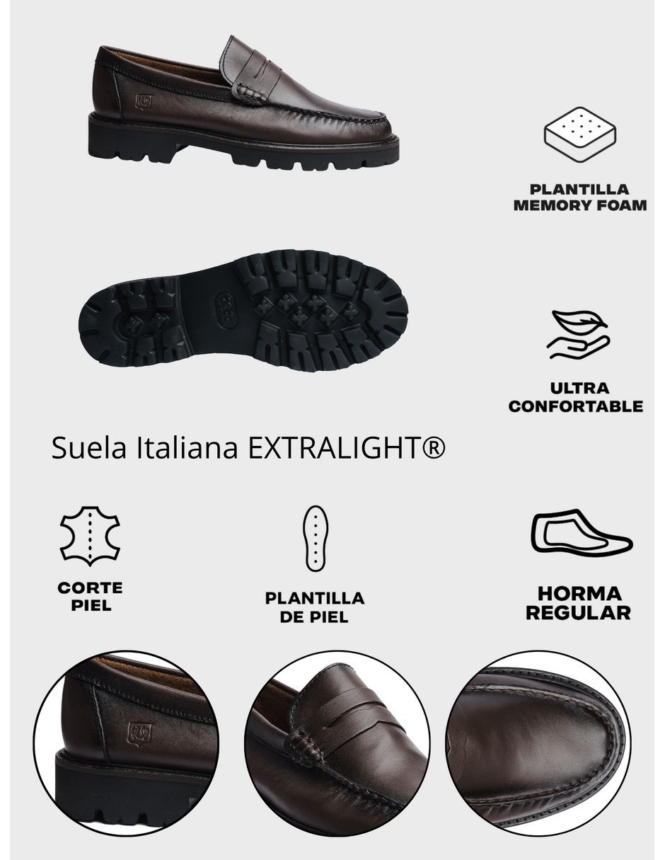 Leather Loafers Chocolate