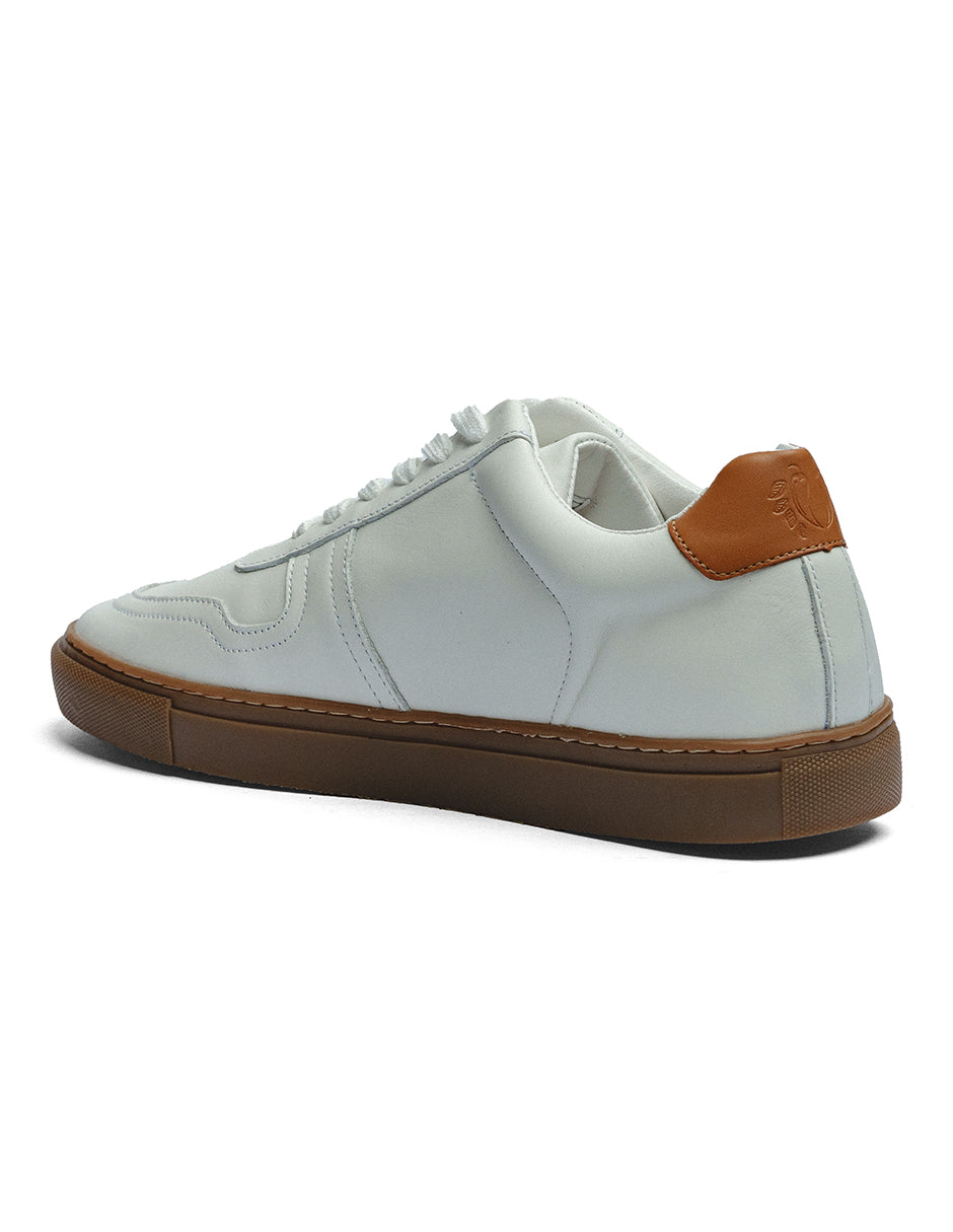 Lowtop Leather Sneaker TURIN White/ Rubber Sole