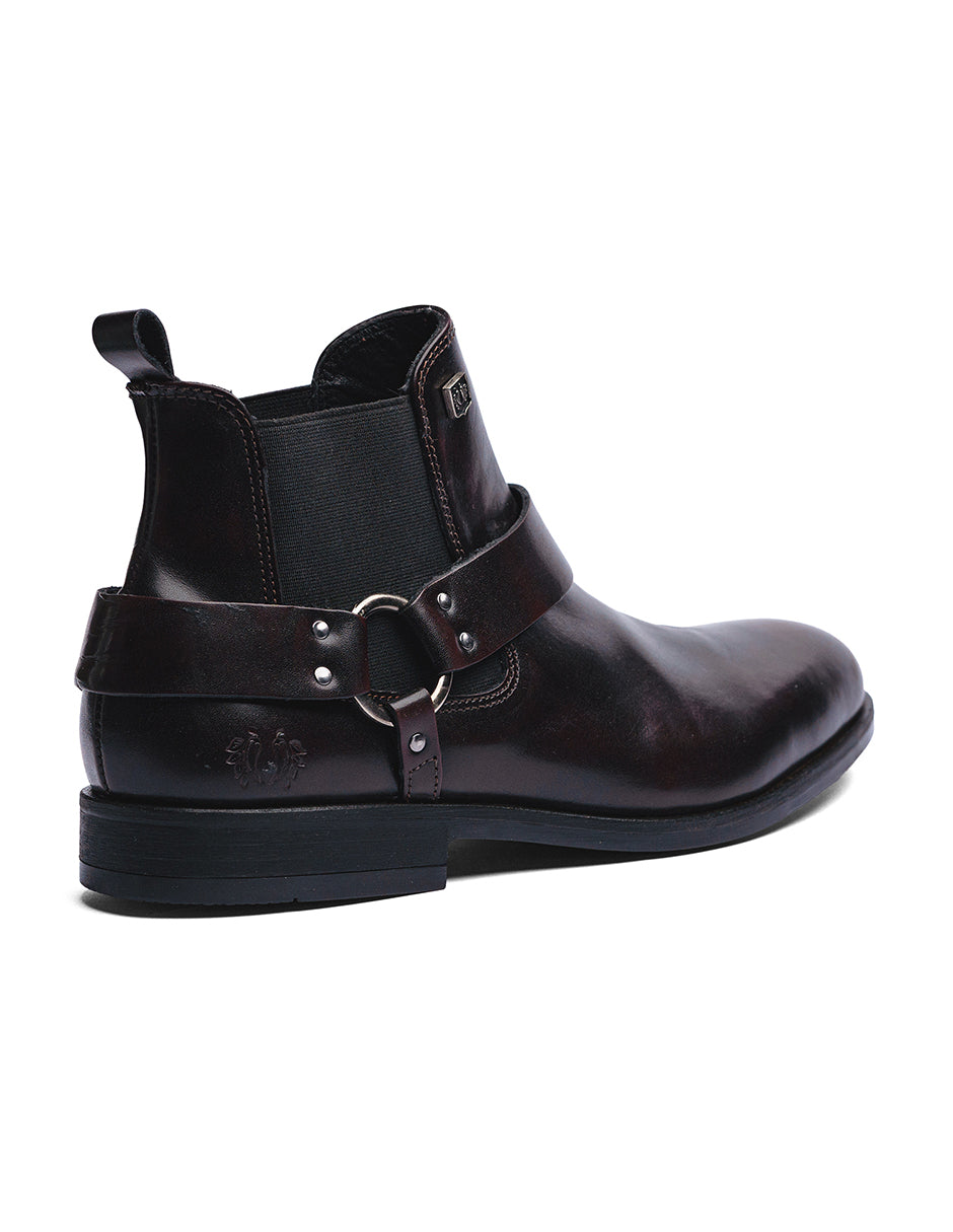 Red Wine Leather LACE CHELSEA