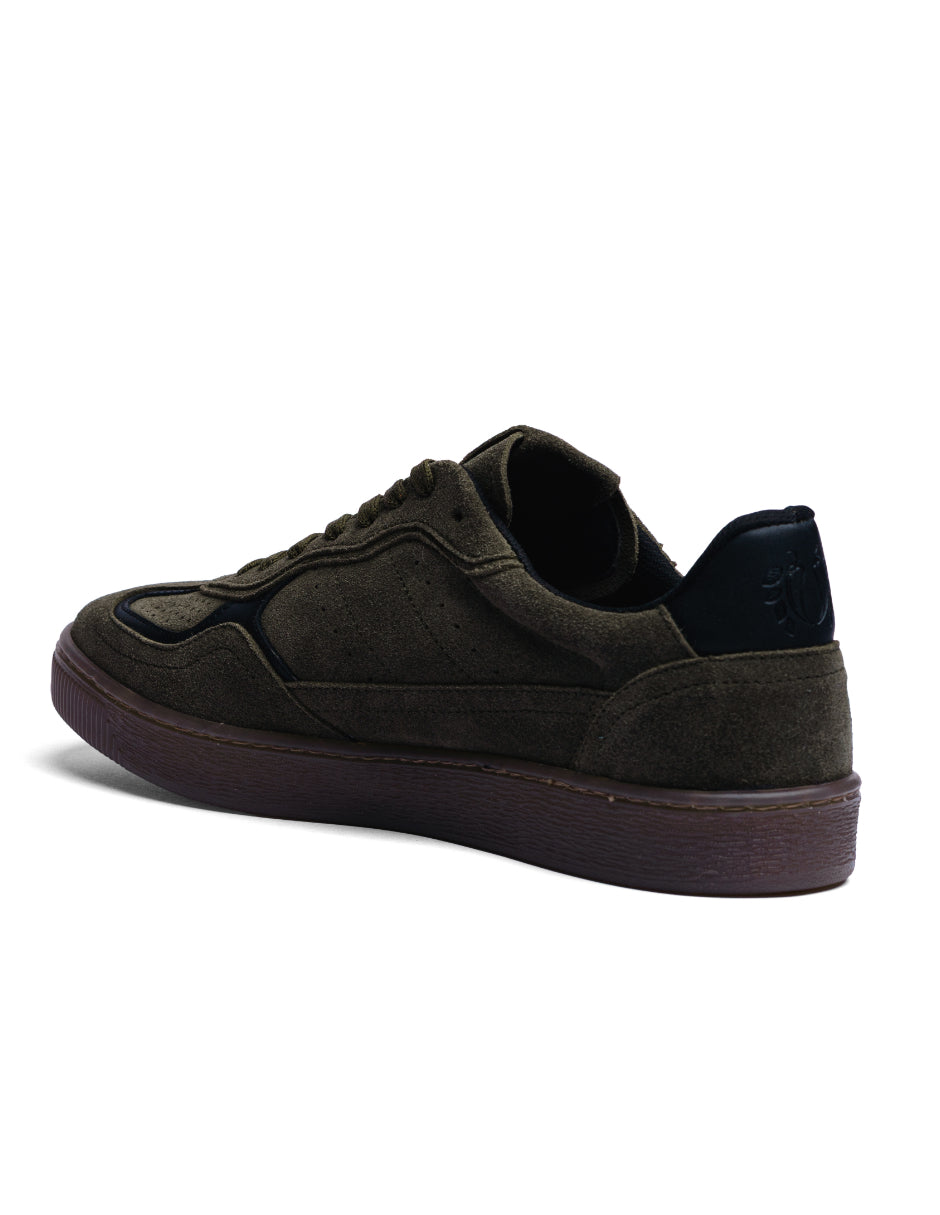 Lowtop Leather Sneaker PARMA Olive Green