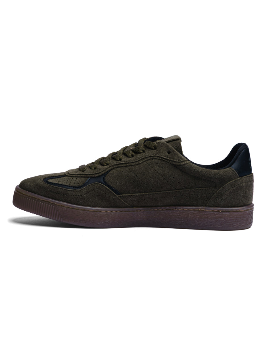 Lowtop Leather Sneaker PARMA Olive Green